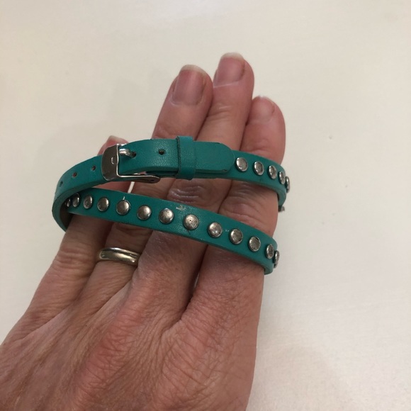Nordstrom BP teal and silver wrap watch - Picture 2 of 3